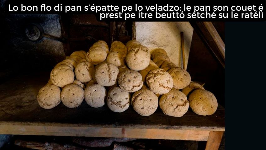 Il profumo del pane si spande nel villaggio: i pani sono cotti e pronti per essere portati ad essiccare sulle rastrelliere