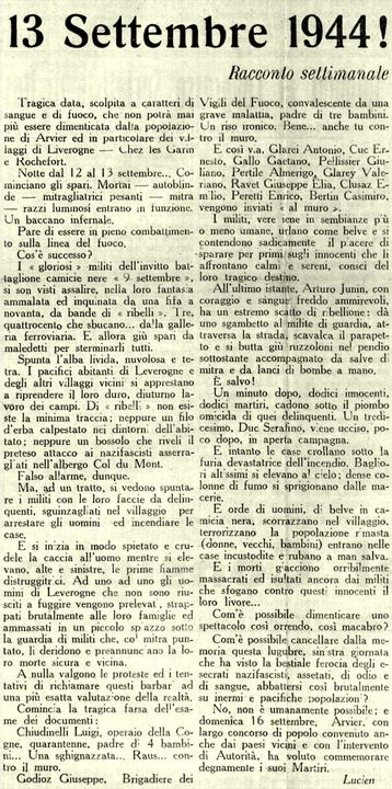 Regarde l'image  Article de Lucien Gex publié dans « Lo Partisan » du 27 septembre 1945