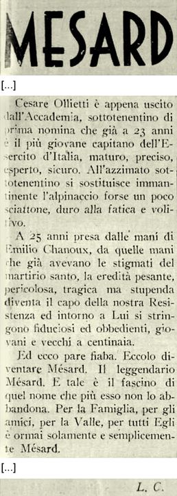 Visualizza immagine Articolo di L. C. pubblicato su “Lo Partisan” del 12 novembre 1948