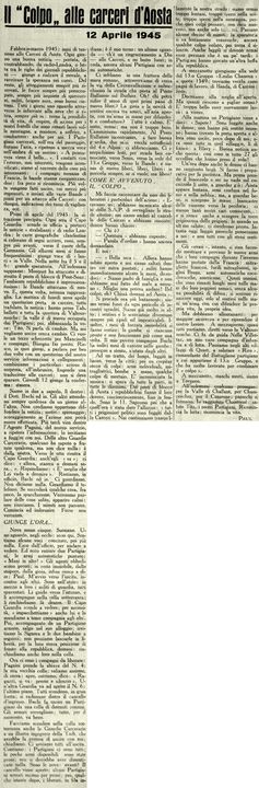 Regarde l'image  Article d’Amato Pio Aymonod « Paul » publié dans « Lo Partisan » du 19 avril 1946