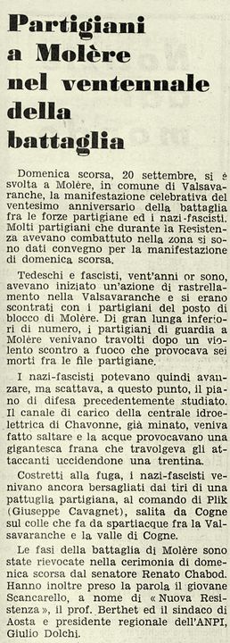 Regarde l'image Article publié dans « Il Lavoro - Le Travail » du 22 septembre 1964